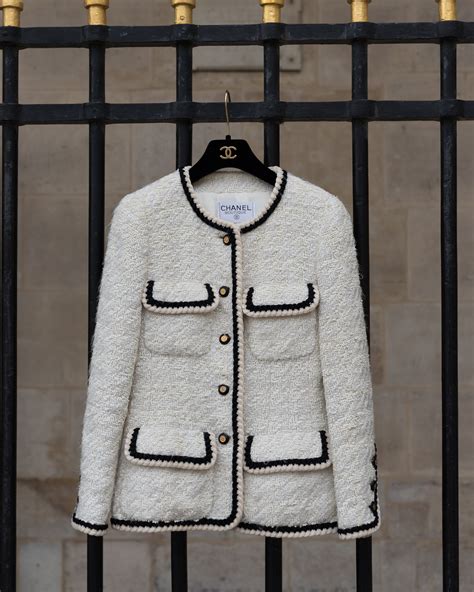 chanel jacket p46687v34616|Chanel jacket interior hem.